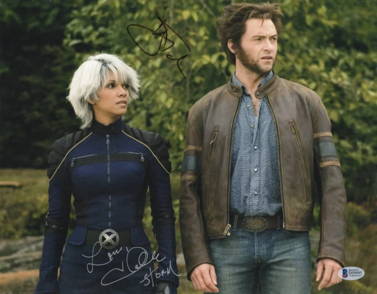 Halle Berry Hugh Jackman Signed 11x14 Photo X-Men Authentic Autograph Beckett