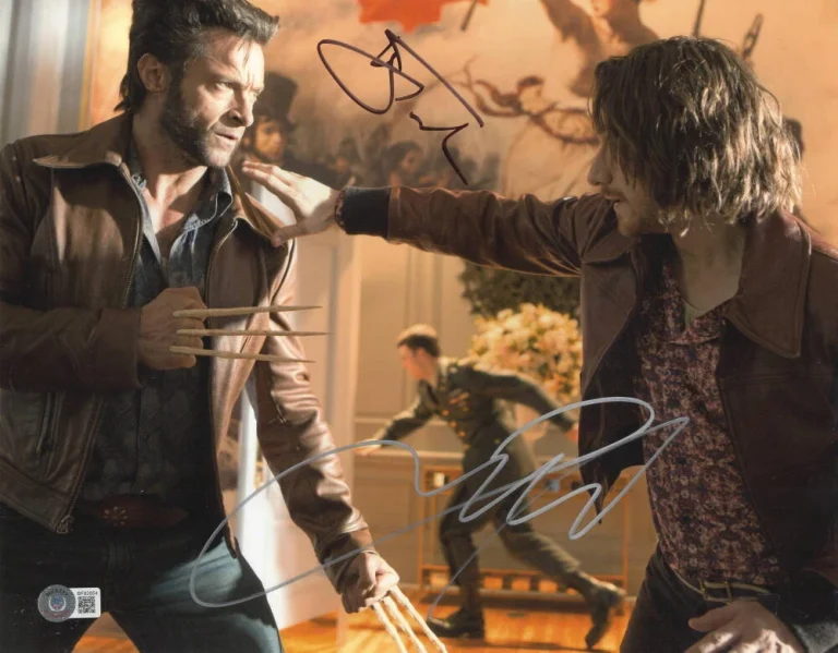Hugh Jackman James McAvoy Signed 11x14 Photo Authentic Autograph Beckett