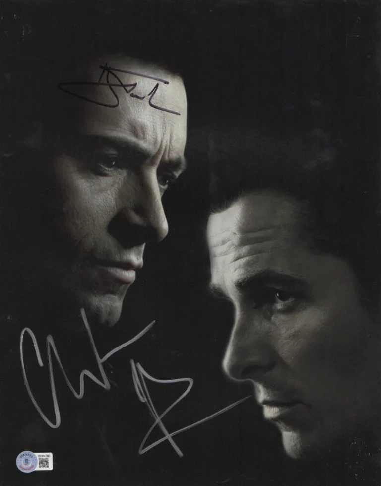 Hugh Jackman Christian Bale Signed 11x14 Photo The Prestige Auto Beckett LOA