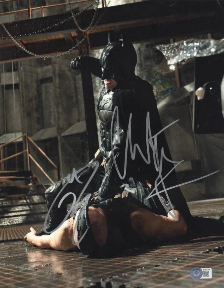 Christian Bale Tom Hardy Signed 11x14 Photo The Dark Knight Rises Beckett LOA