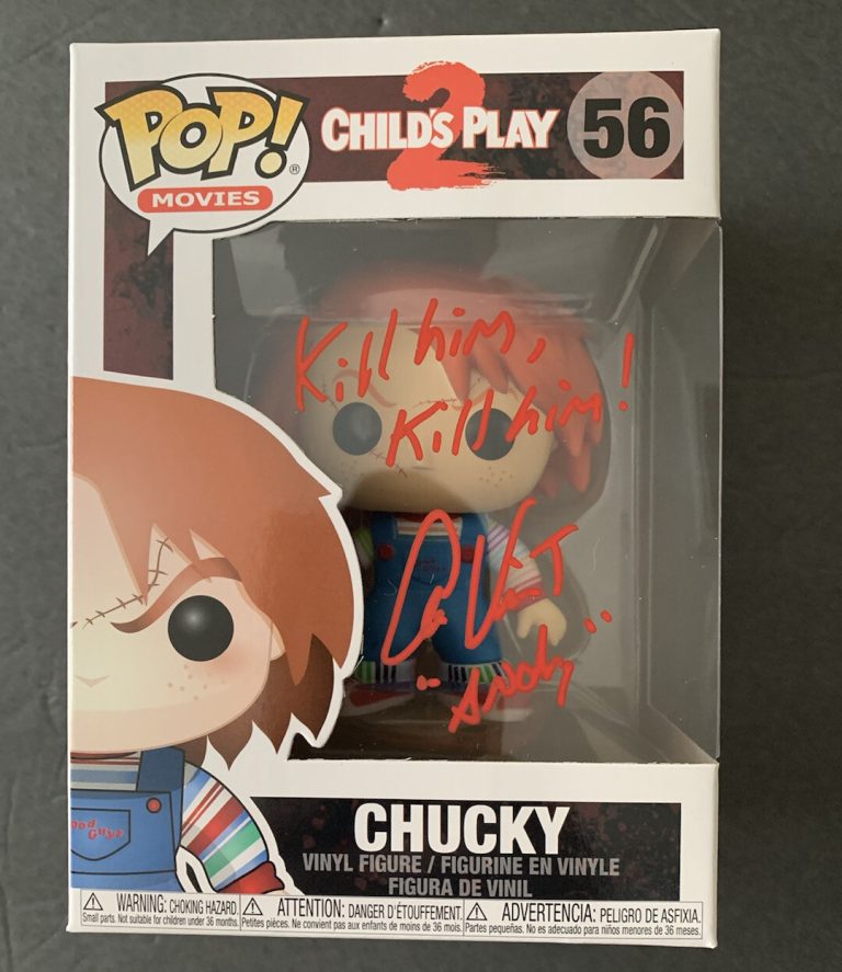 Alex Vincent Signed Chucky Funko Pop 56 & Quote Child’s Play autographed proof