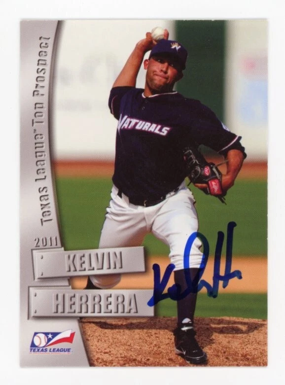 SIGNED BASEBALL CARD AUTO 2011 KELVIN HERRERA TEXAS MILB KANSAS CITY ROYALS