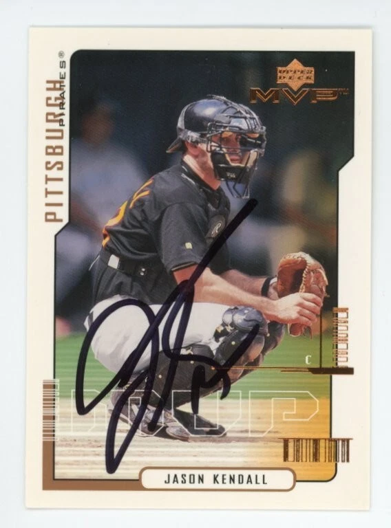 SIGNED BASEBALL CARD AUTO UPPER DECK UD 2000 MVP JASON KENDALL PIRATES #142