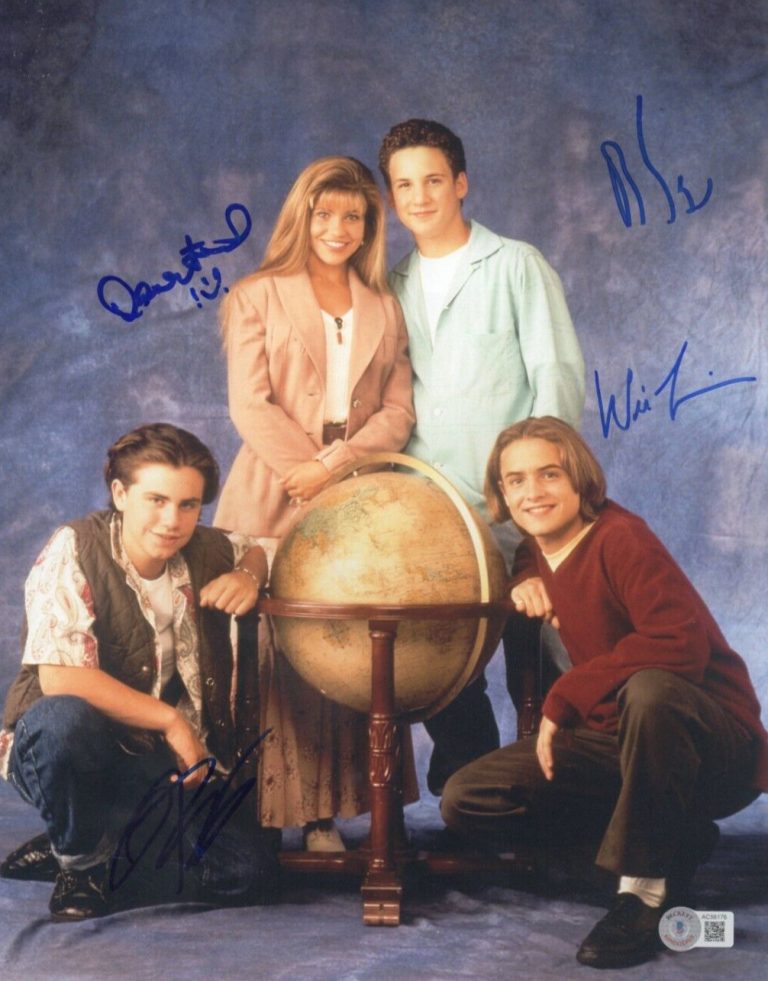 BOY MEETS WORLD CAST SIGNED 11X14 PHOTO SAVAGE FISHEL STRONG FRIEDLE BECKETT LOA