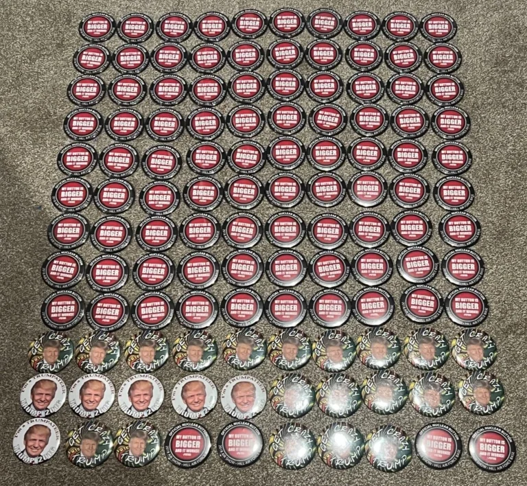 (120) PRESIDENT DONALD TRUMP BUTTON LOT - HILL AIR FORCE BASE + MORE