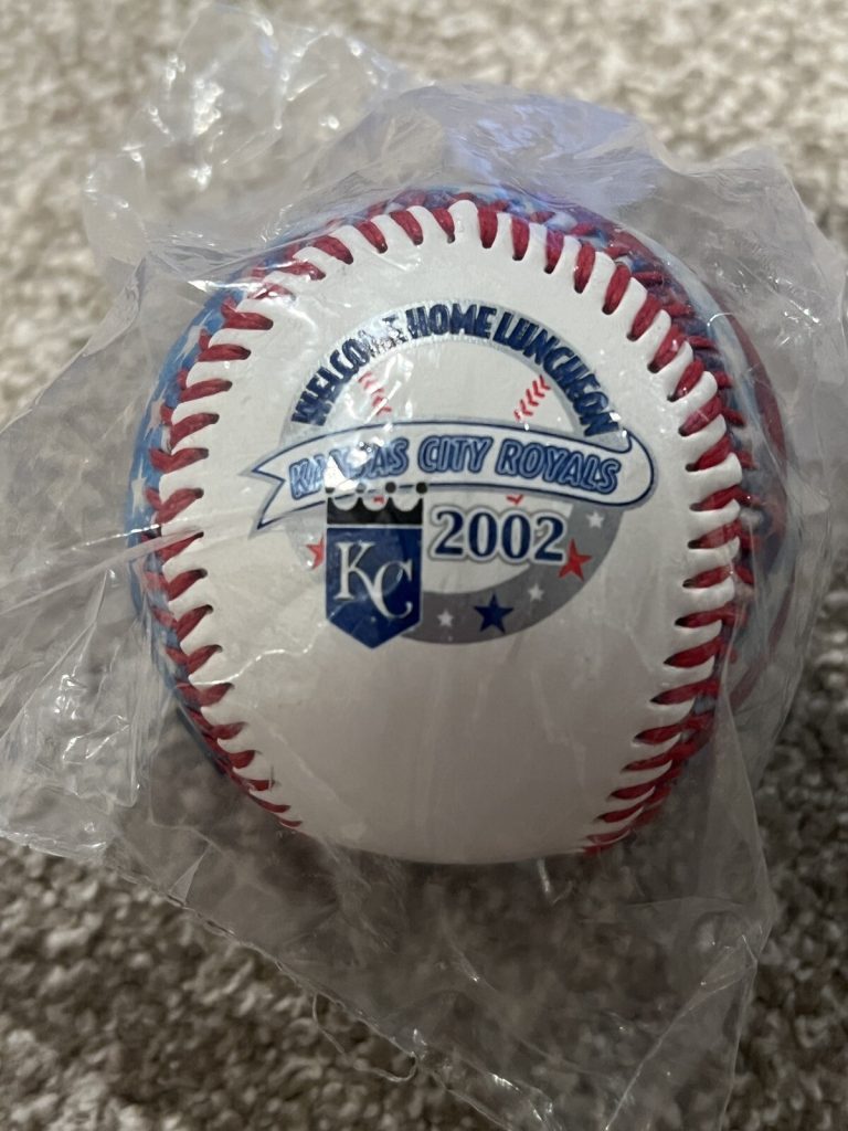 2002 WELCOME HOME LUNCHEON KANSAS CITY ROYALS BASEBALL SGA ? NIB RARE