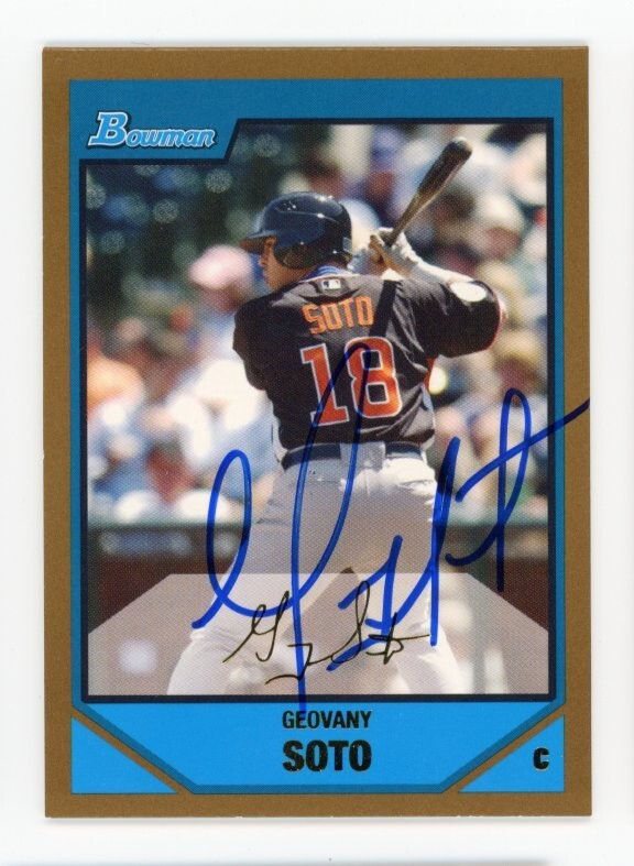 SIGNED BASEBALL CARD AUTO BOWMAN 2007 GEOVANY SOTO CHICAGO CUBS #85