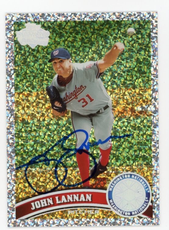 SIGNED BASEBALL CARD AUTO TOPPS 2011 JOHN LANNAN WASHINGTON NATIONALS #246