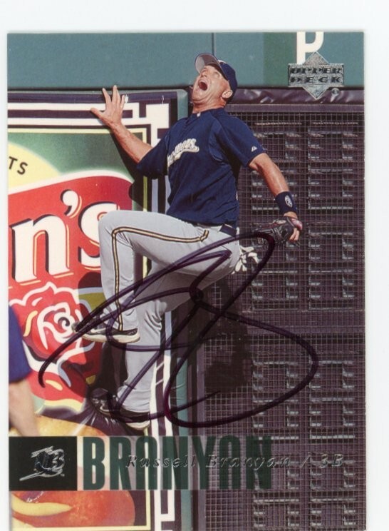 SIGNED BASEBALL CARD AUTO UPPER DECK UD 2006 RUSSELL BRANYAN TAMPA BAY RAYS #266