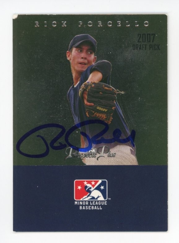 SIGNED BASEBALL CARD AUTO 2007 RICK PORCELLO TRISTAR PROSPECT PLUS #6