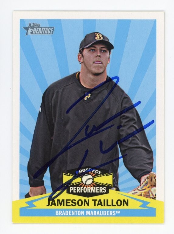 SIGNED BASEBALL CARD AUTO 2012 TOPPS HERITAGE JAMESON TAILLON PIRATES #PPJT