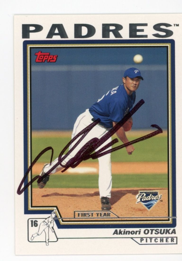 SIGNED BASEBALL CARD AUTO TOPPS 2004 AKINORI OTSUKA SAN DIEGO PADRES JAPAN #T149
