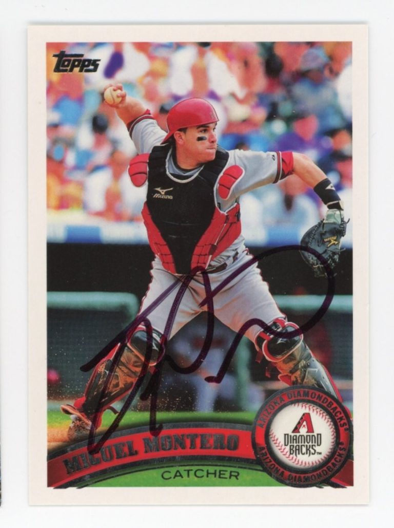 SIGNED BASEBALL CARD AUTO TOPPS 2011 MIGUEL MONTERO ARIZONA DIAMONDBACKS #234