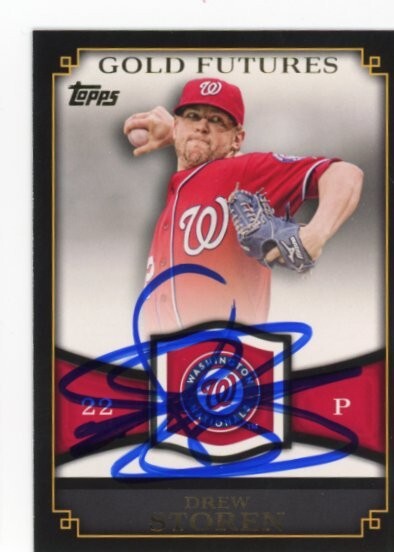 SIGNED BASEBALL CARD AUTO TOPPS 2012 DREW STOREN WASHINGTON NATIONALS #GF-32