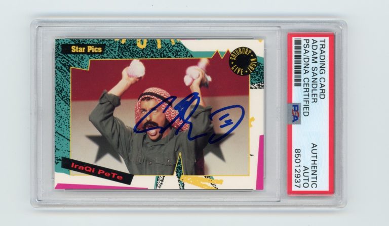 ADAM SANDLER SIGNED SNL ROOKIE CARD AUTO ACTOR JEWISH IRAQI PETE PSA/DNA PROOF
