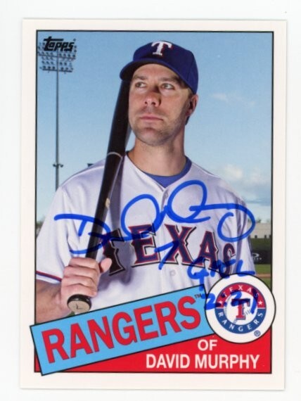 SIGNED BASEBALL CARD AUTO 2013 TOPPS ARCHIVES DAVID MURPHY TEXAS RANGERS #138