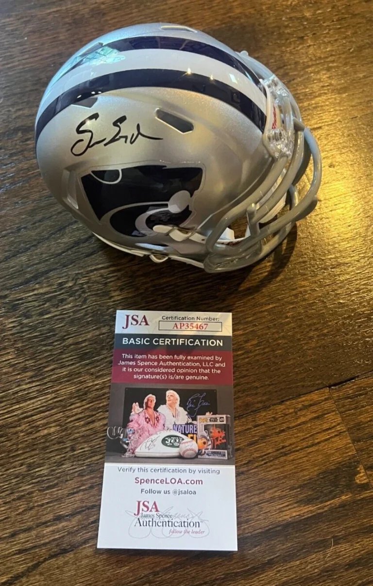 SEAN SNYDER SIGNED FOOTBALL MINI HELMET AUTO ALL-AMERICAN K-STATE KSU JSA COA