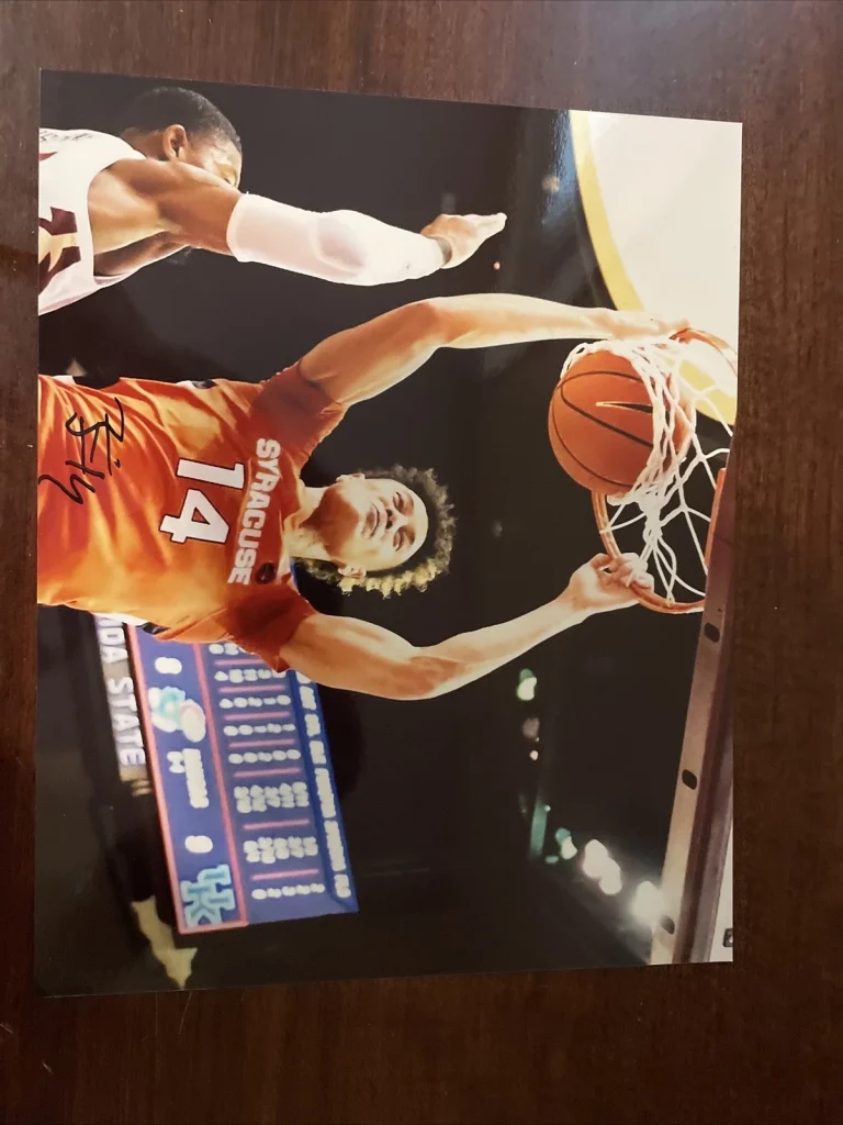 SYRACUSE ORANGE BASKETBALL JESSE EDWARDS SIGNED AUTOGRAPHED PHOTO GTP JSA PSA
