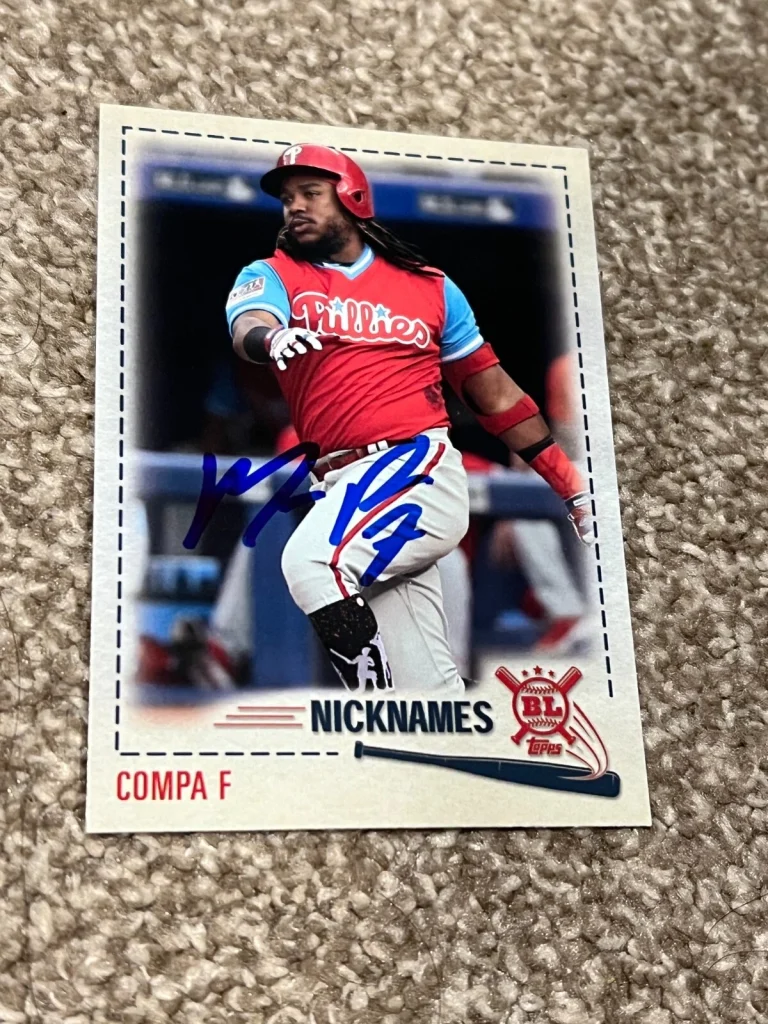 SIGNED BASEBALL CARD AUTO TOPPS BL 2019 MAIKEL FRANCO PHILLIES #PW-17 COMPA F