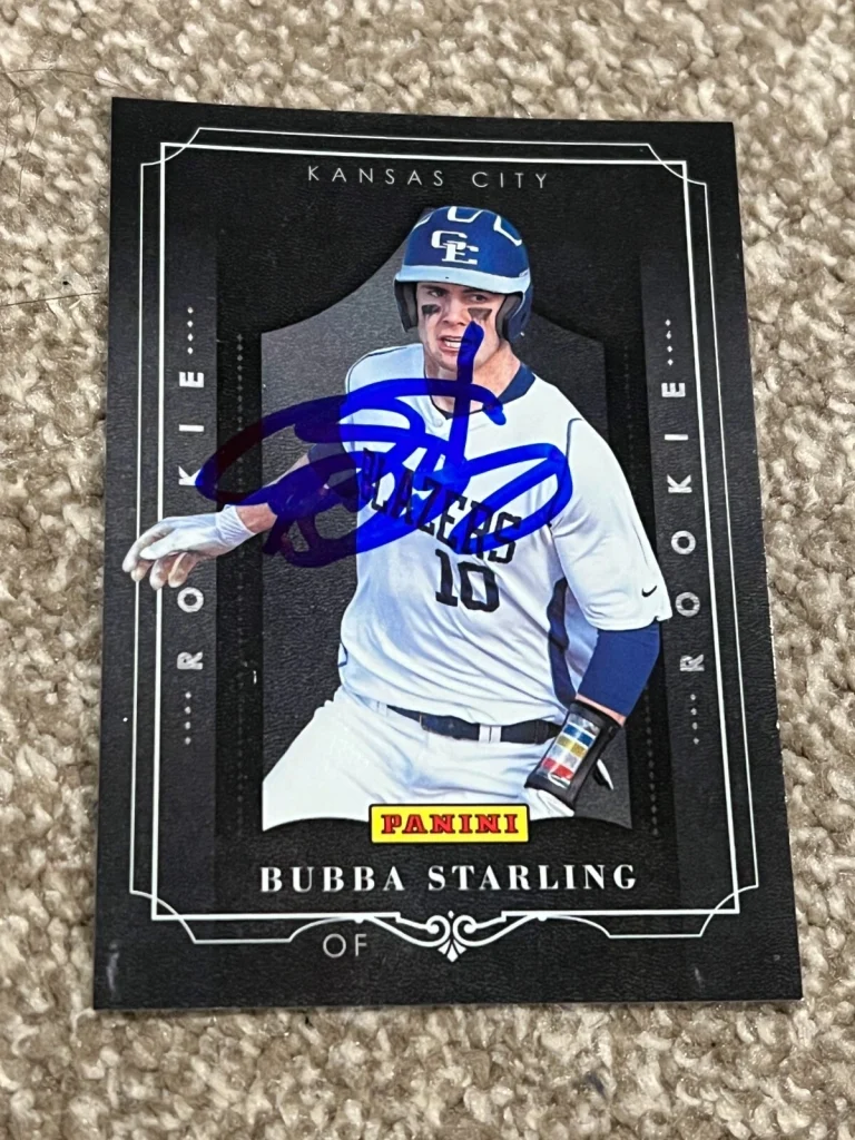 SIGNED BASEBALL CARD AUTO PANINI 2011 BUBBA STARLING #RC13 KANSAS CITY ROYALS