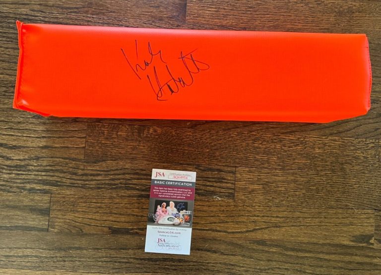 KIRK HERBSTREIT SIGNED FOOTBALL PYLON AUTO OHIO STATE ESPN COLLEGE JSA COA