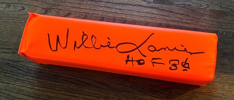 WILLIE LANIER SIGNED FOOTBALL PYLON AUTO KANSAS CITY CHIEFS HOF