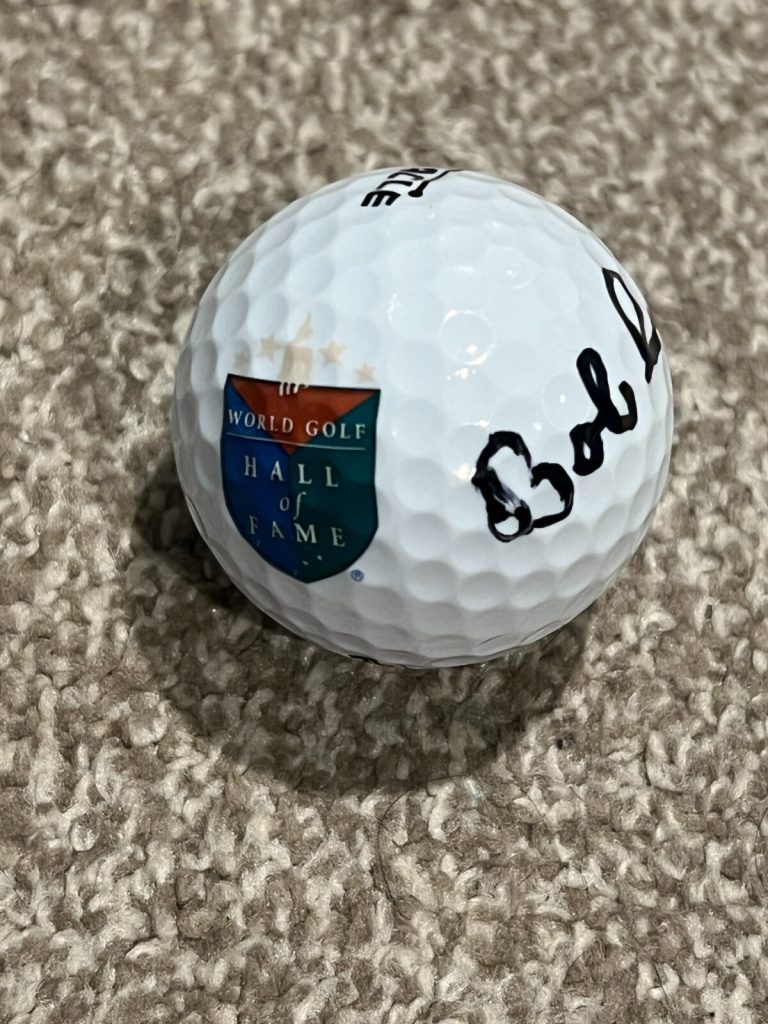 BOB CHARLES SIGNED OFFICIAL GOLF WORLD HALL OF FAME BALL HOF AUTO