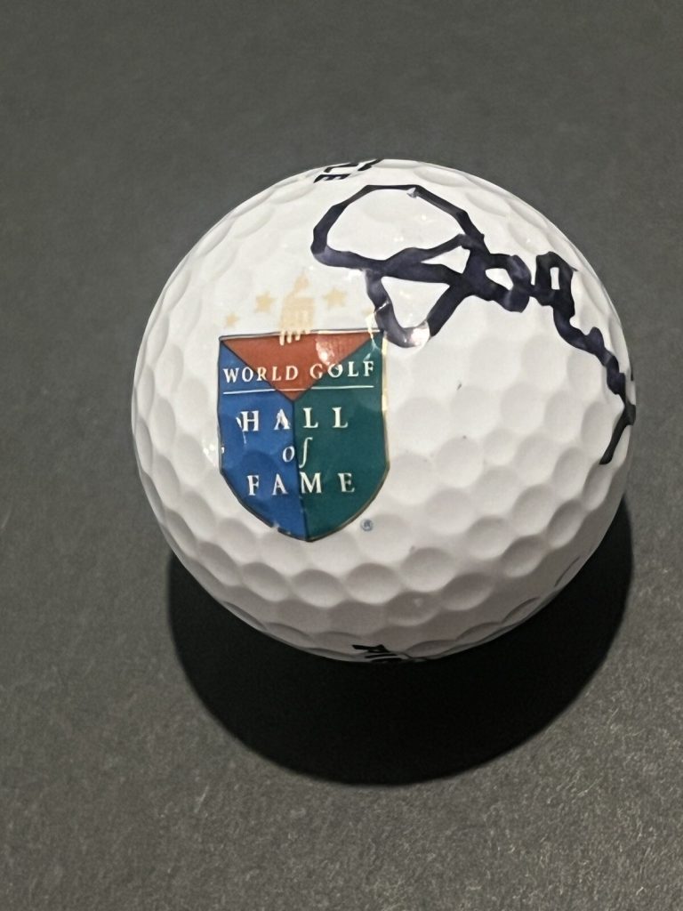 JOHNNY MILLER SIGNED OFFICIAL GOLF WORLD HALL OF FAME BALL HOF AUTOGRAPH