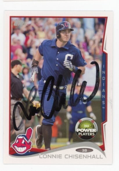 SIGNED BASEBALL CARD AUTO TOPPS 2014 CLEVELAND INDIANS LONNIE CHISENHALL #PP16