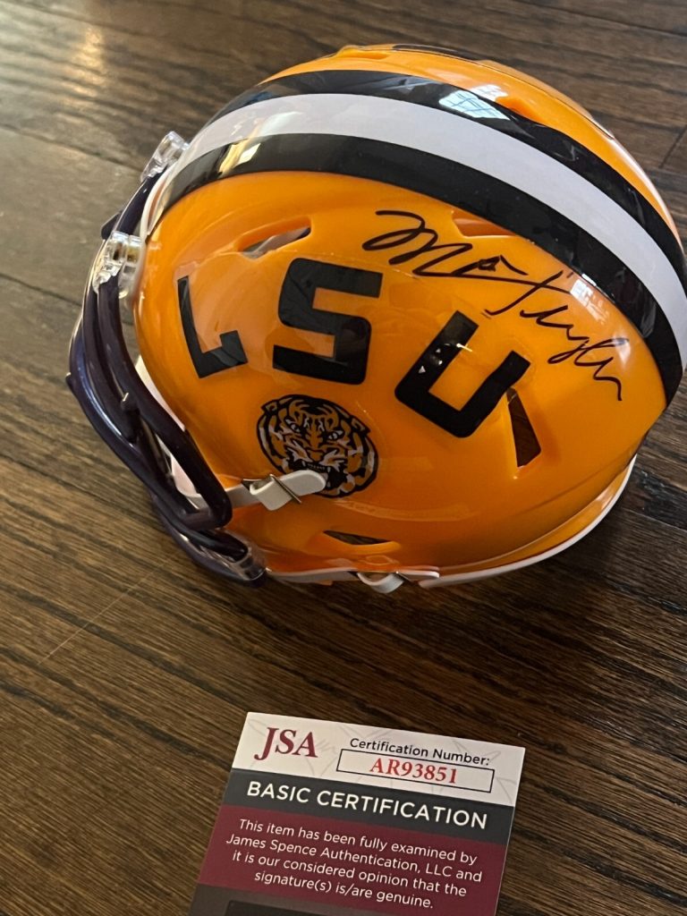 MAX FUGLER SIGNED FOOTBALL MINI HELMET AUTO LSU TIGERS ALL AMERICAN JSA COA