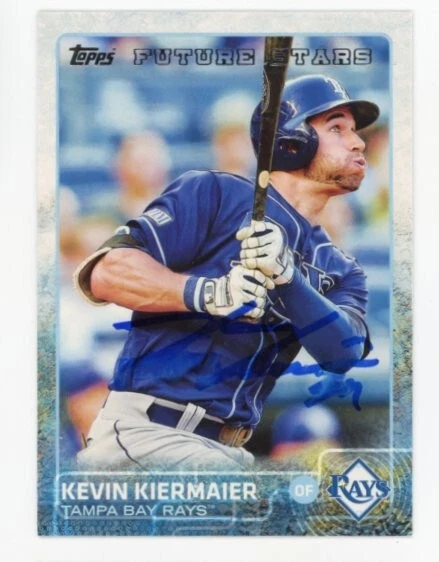 SIGNED BASEBALL CARD AUTO TOPPS 2015 TAMPA BAY RAYS KEVIN KIERMAIER #158