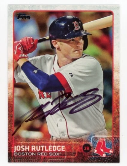 SIGNED BASEBALL CARD AUTO TOPPS 2015 BOSTON RED SOX JOSH RUTLEDGE #US285