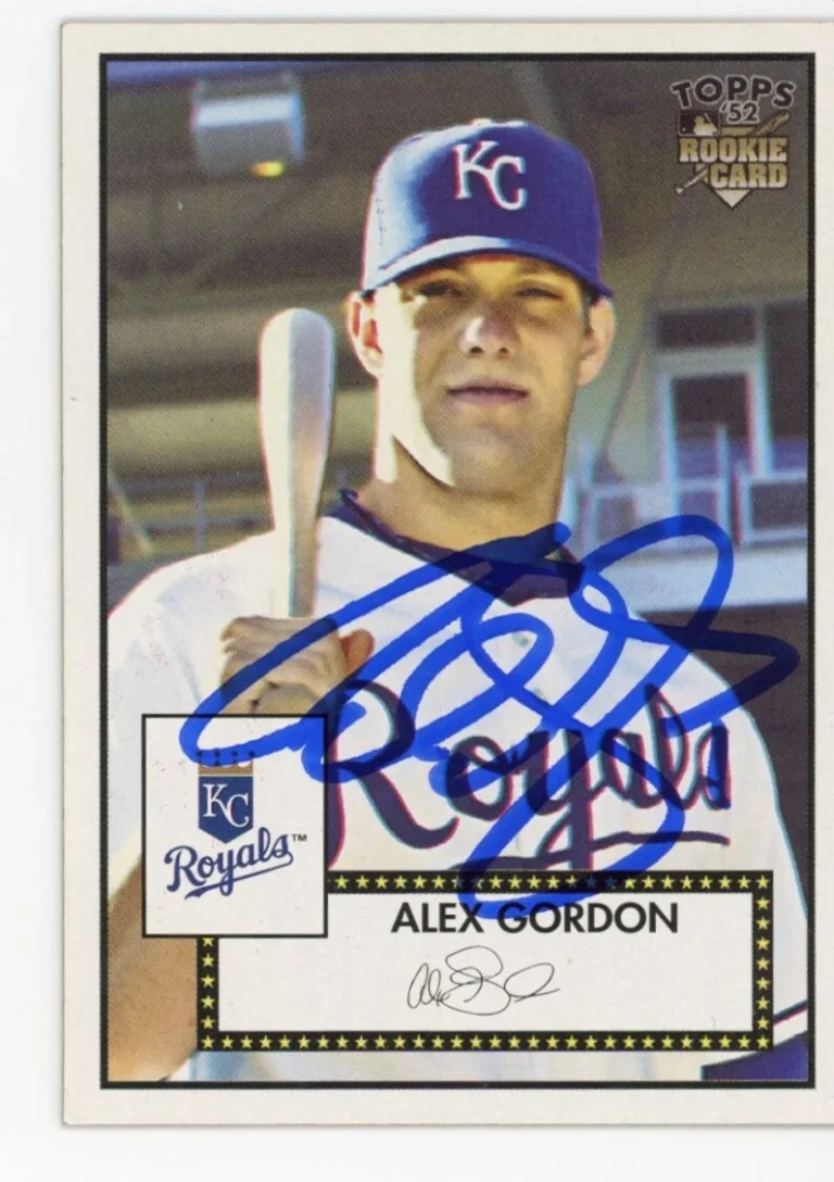 SIGNED BASEBALL CARD AUTO KANSAS CITY ROYALS 2007 TOPPS '52 ROOKIES ALEX GORDON