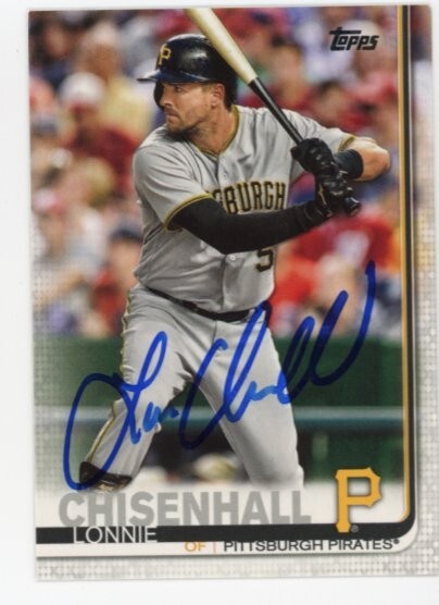 SIGNED BASEBALL CARD AUTO TOPPS 2019 PITTSBURGH PIRATES LONNIE CHISENHALL #431