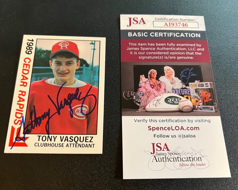 SIGNED BASEBALL CARD AUTO TONY VASQUEZ 1989 BEST #27 CEDAR RAPIDS REDS JSA COA