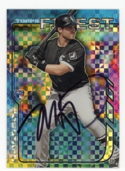SIGNED BASEBALL CARD AUTO TOPPS FINEST 2014 MATT DAVIDSON #17 WHITE SOX X REF.