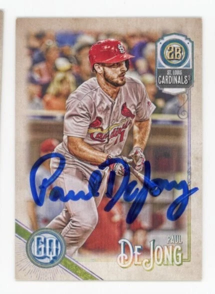 SIGNED BASEBALL CARD AUTO TOPPS GYPSY QUEEN 2018 PAUL DEJONG #69 STL CARDINALS