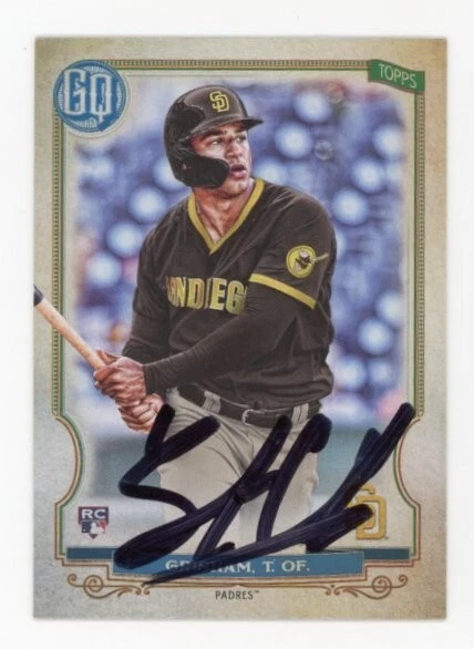 SIGNED BASEBALL CARD AUTO TOPPS GYPSY QUEEN 2020 TRENT GRISHAM PADRES RC #23