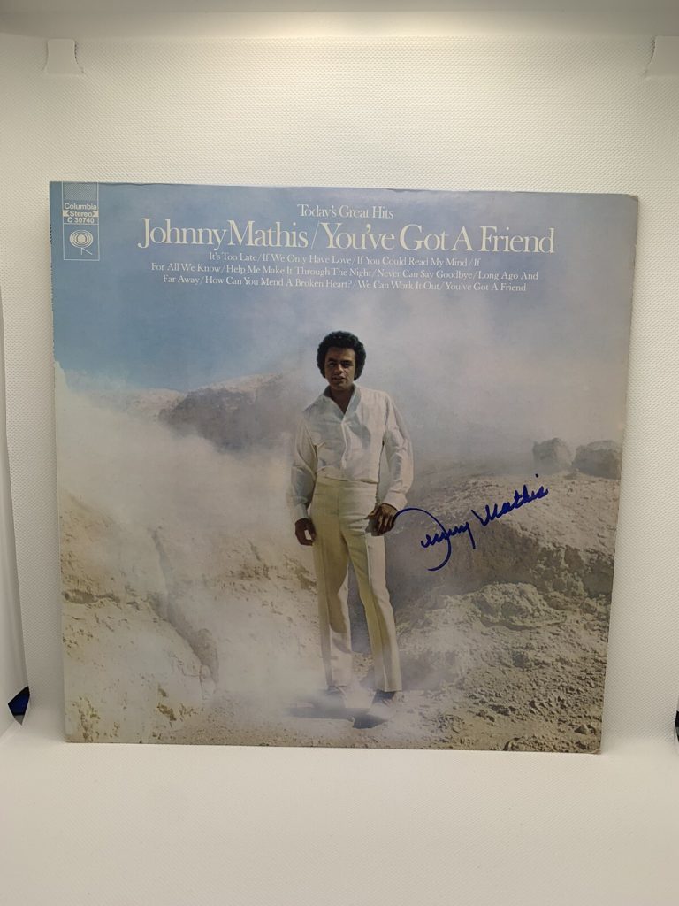 Johnny Mathis Signed Vinyl You’ve Got A Friend Autographed JSA COA Album Record