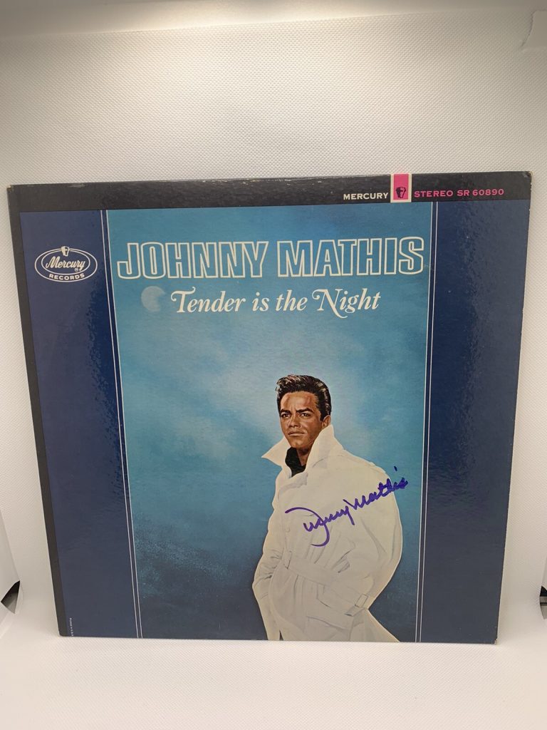 Johnny Mathis Signed Vinyl Tender Is The Night  Autographed JSA COA Album Lp
