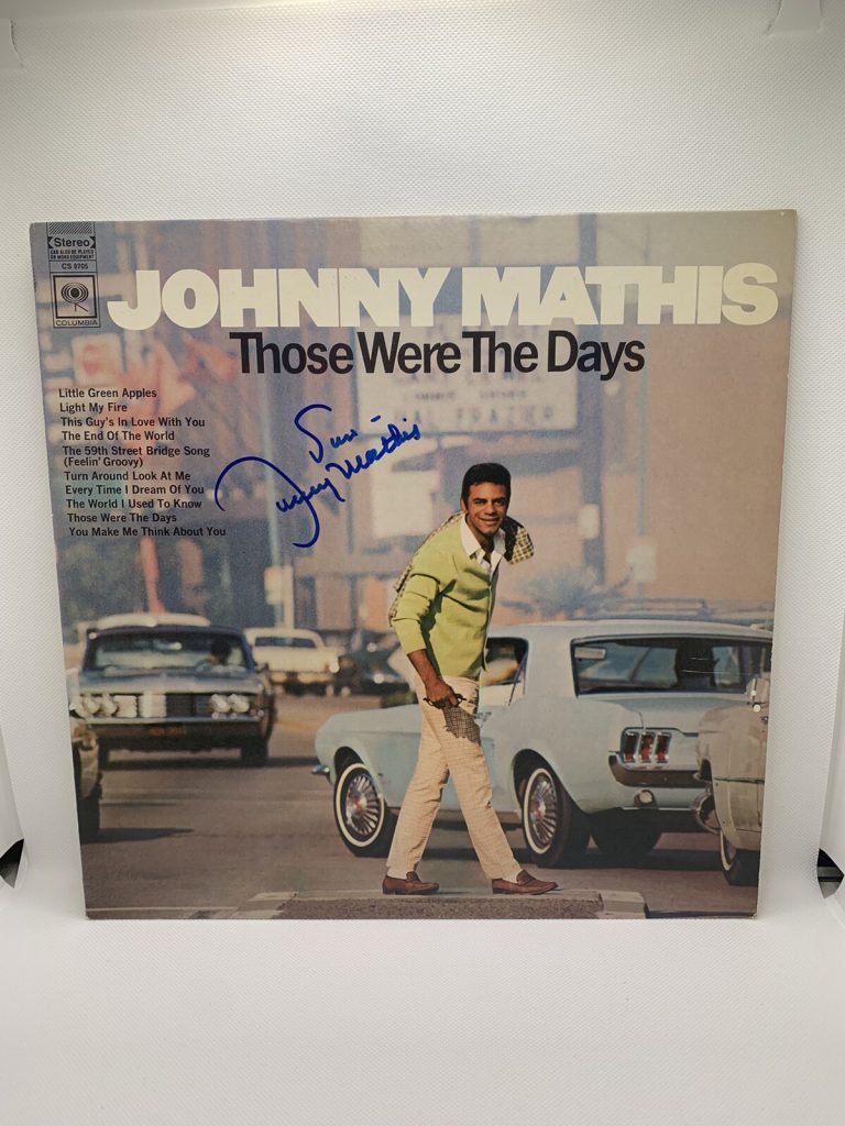 Johnny Mathis Signed Vinyl Those Were The Days Autographed JSA COA Album Lp