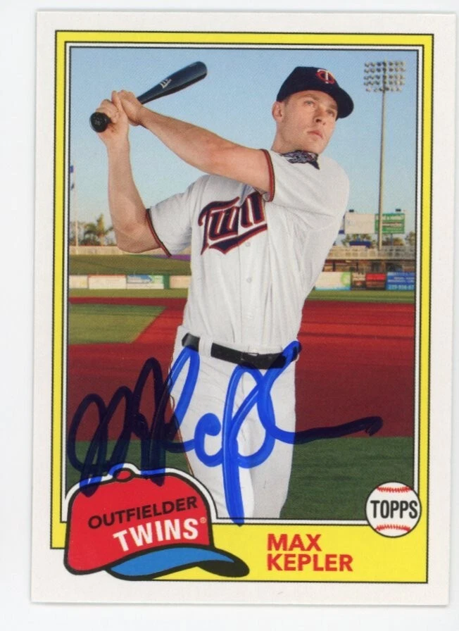 SIGNED BASEBALL CARD AUTO 2018 TOPPS ARCHIVES MAX KEPLER MINNESOTA TWINS #267