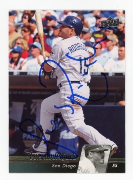 SIGNED BASEBALL CARD AUTO SD PADRES LUIS RODRIGUEZ #423 UPPER DECK UD 2010