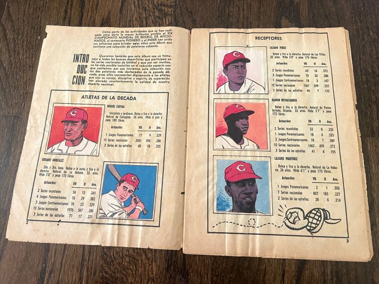 1971 SEMANARIO PIONERO CUBA BASEBALL 40 COMPLETE CARD SET ALBUM PROGRAM VTG