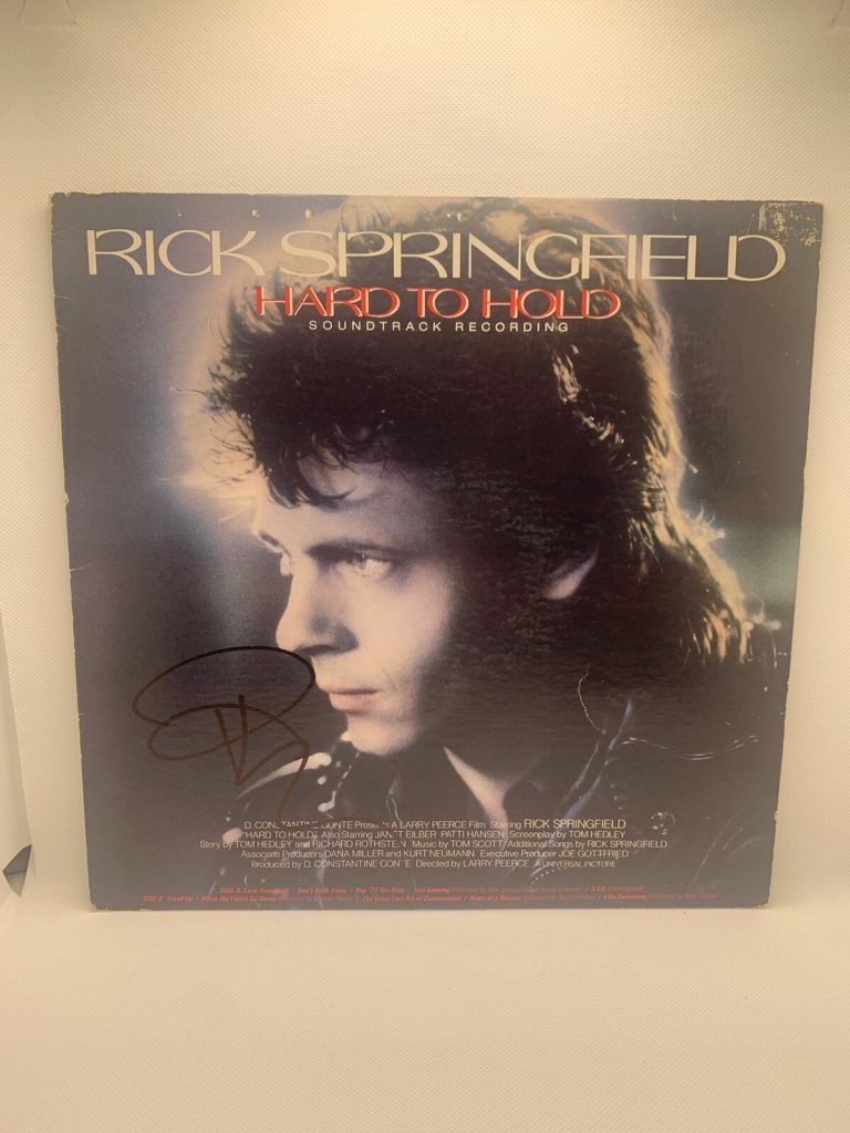 Rick Springfield Signed Hard To Hold Soundtrack Vinyl JSA Coa Autographed