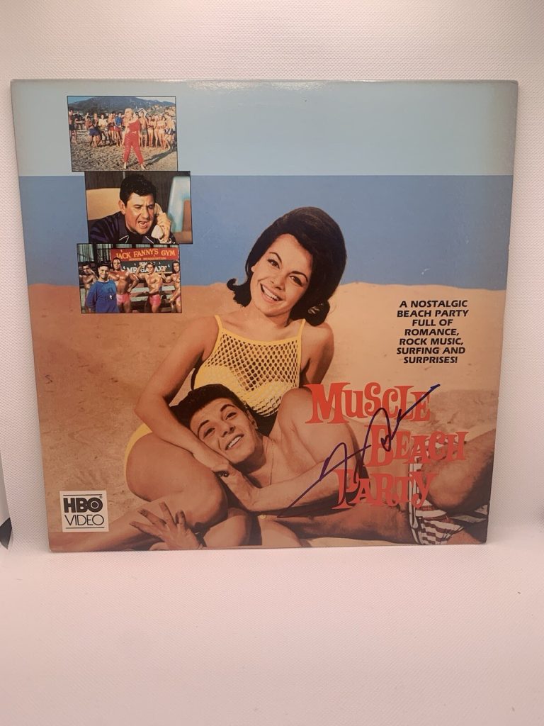 FRANKIE AVALON SIGNED MUSCLE BEACH PARTY LASERDISC AUTOGRAPHED JSA COA