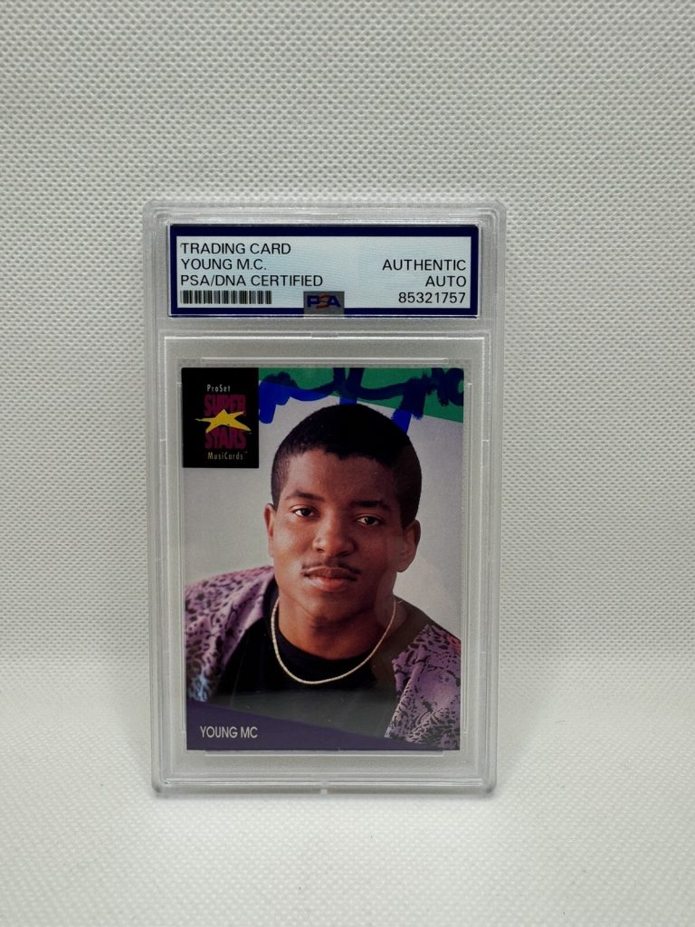 Young MC Signed Superstars Autographed Rap Musicards Slabbed Card PSA/DNA Proset