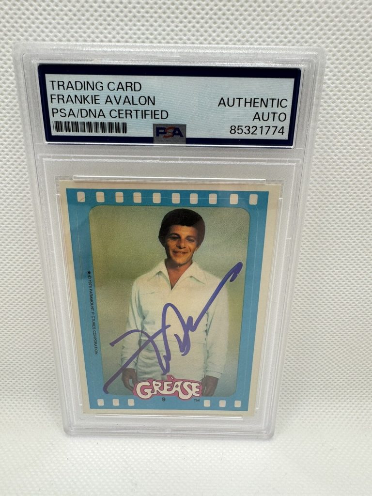 FRANKIE AVALON Signed GREASE Card Sticker 1978 PSA/DNA Autographed slabbed