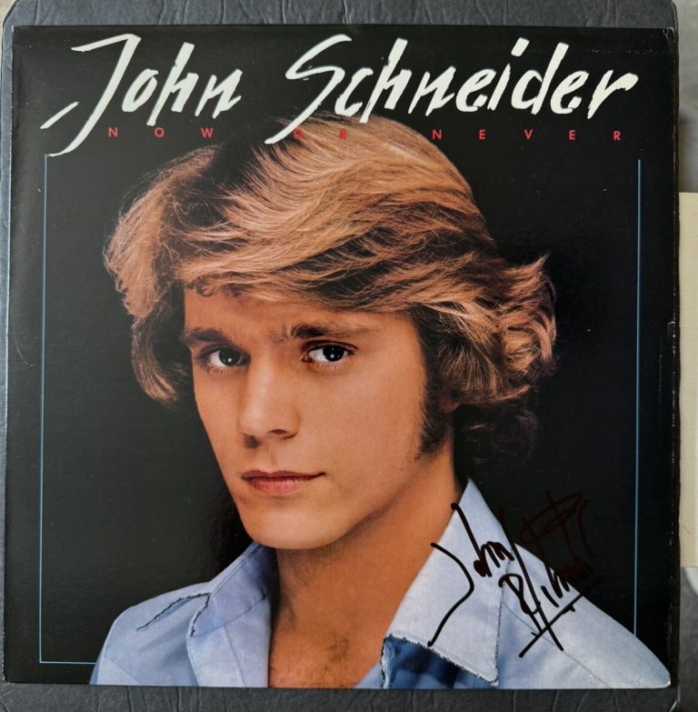 John Schneider Signed Vinyl Autographed Now Or Never JSA COA Album Lp Record