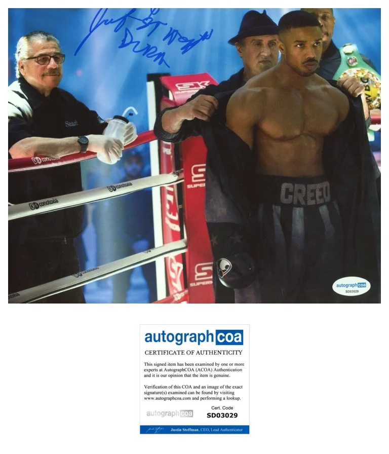 JACOB STITCH DURAN SIGNED AUTOGRAPHED PHOTO BOXING ROCKY BALBOA CREED 2/3 ACOA